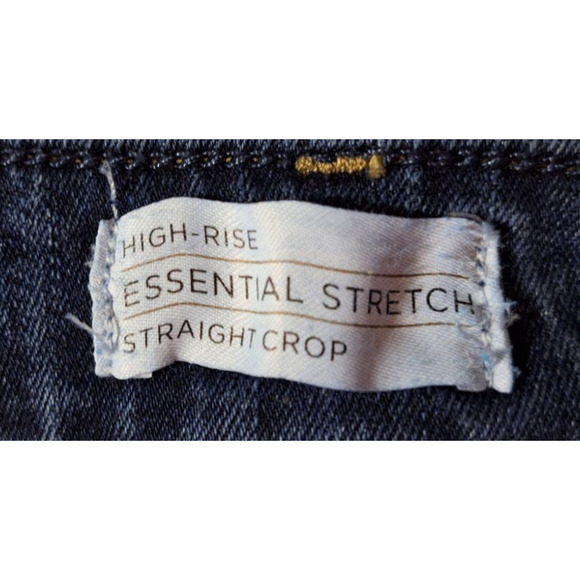 Lane Bryant Women 26W Distressed High Rise Stretch Straight Crop Denim Jeans - Picture 4 of 5